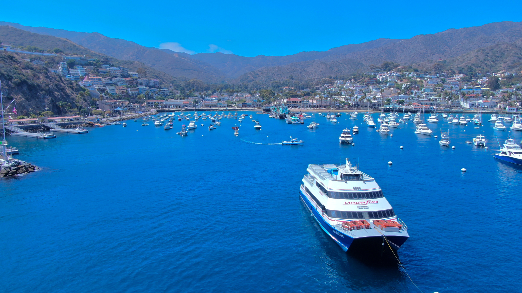 Catalina Flyer in Avalon Harbor